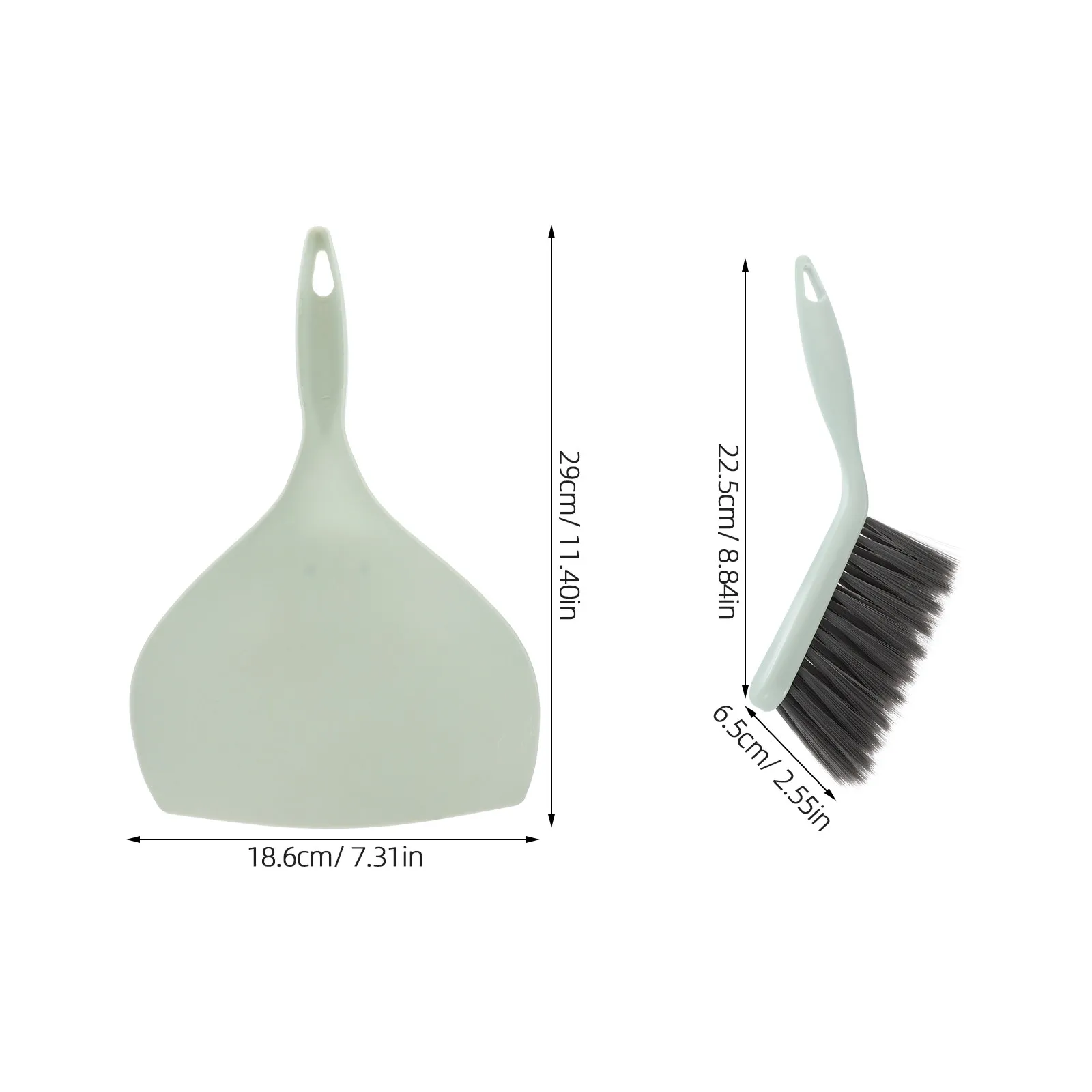 1Set Portable Mini Broom and Dustpan Set High Hardness PP Desktop Cleaner for Computer Keyboard Air Vent Car Interior Detailing
