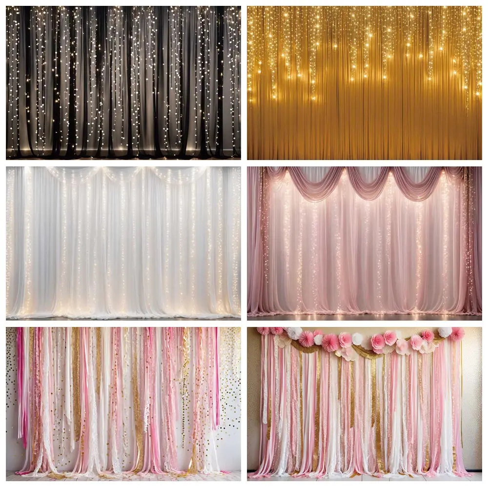 

MOON.QG Glitter Curtain Bokeh Background Photography Party Decor Wedding Black Glod Product Shooting Backdrop Studio Accessories