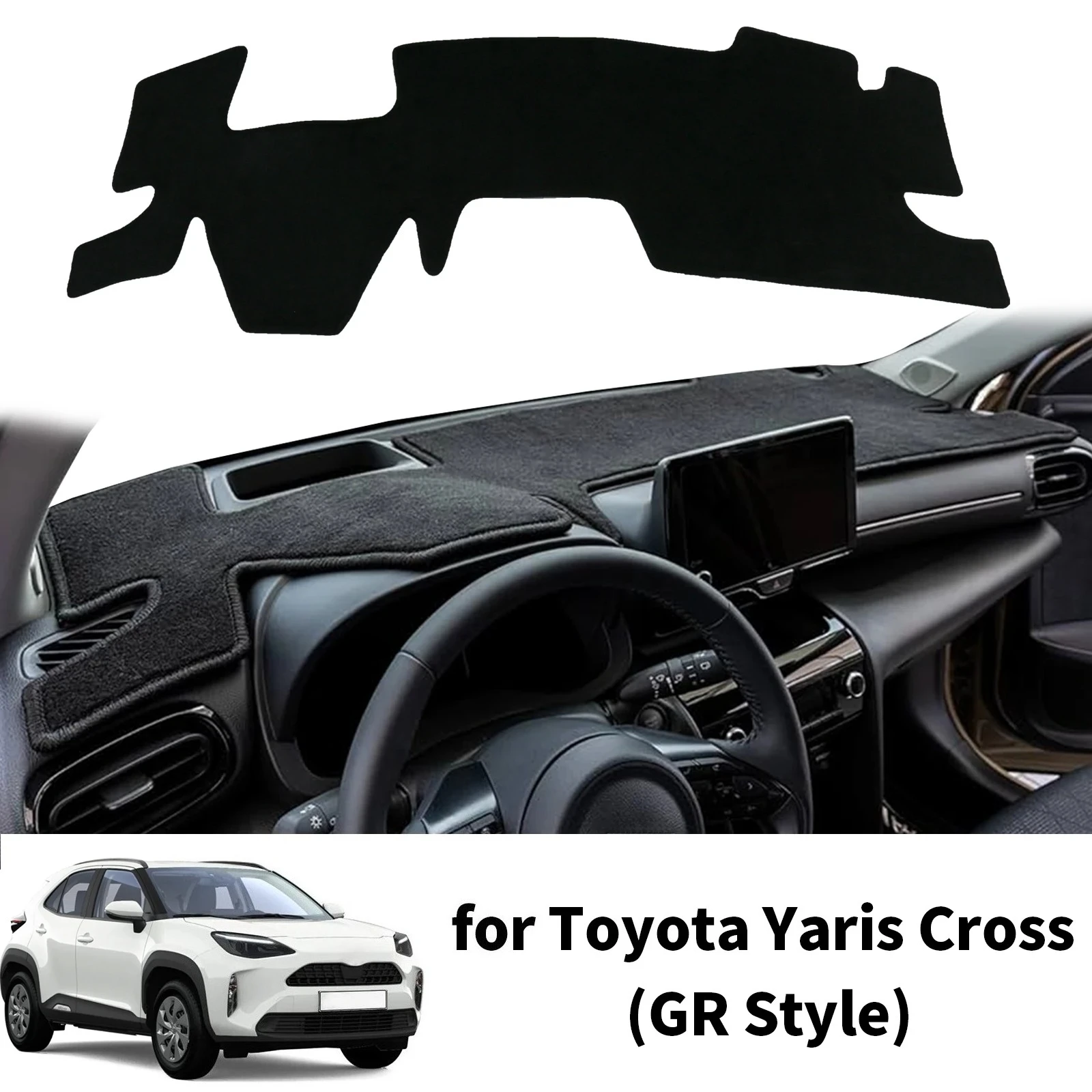 

for Toyota Yaris Cross 2021-2024 GR Accessories Car Dashmat Dashboard Cover Pad DashMat Sunshade Protective Carpet