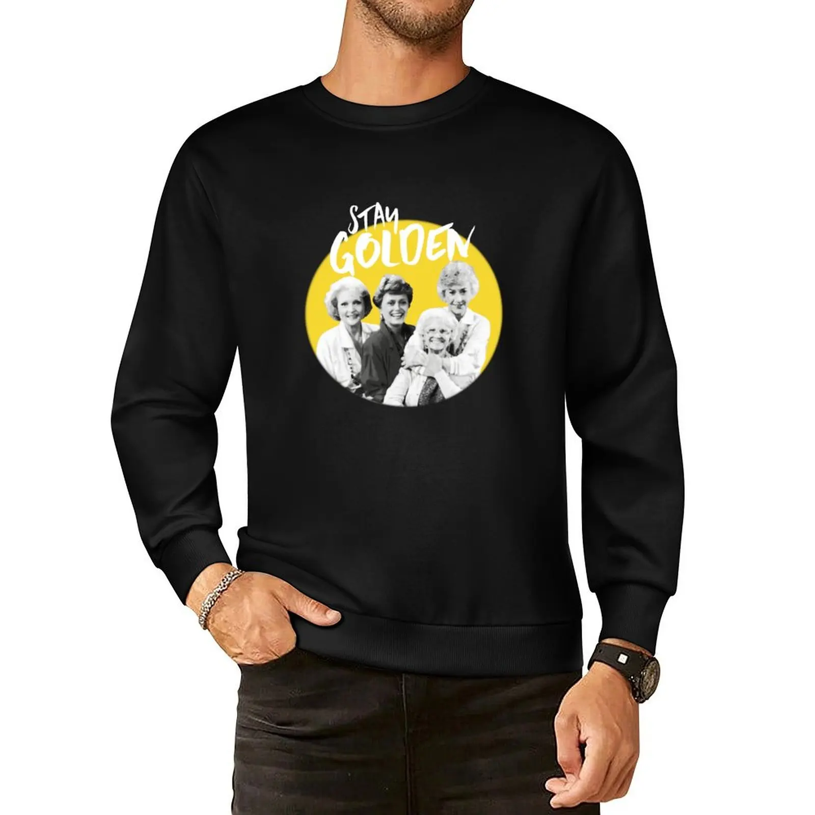 

Stay Golden Pullover Hoodie japanese style men wear new hoodies and sweatshirts