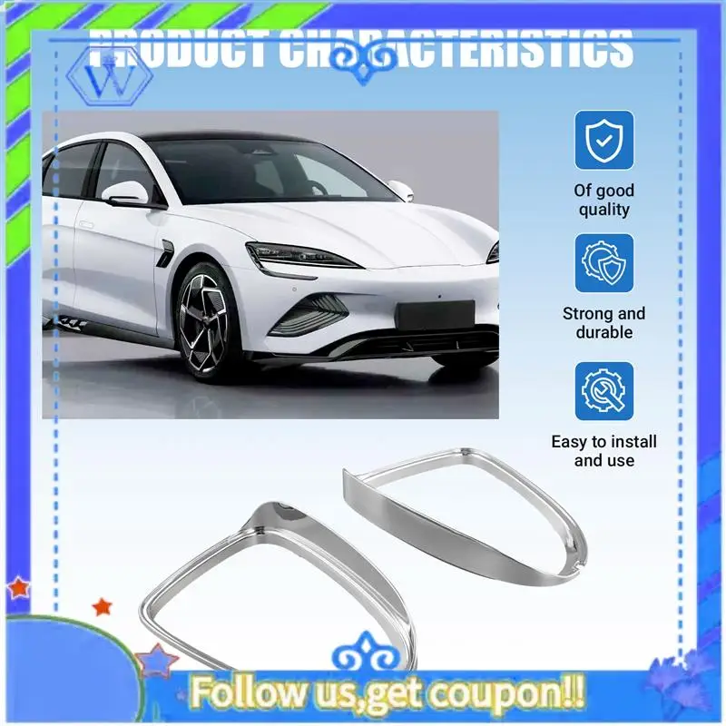 

M46K-Car Rearview Mirror Cover Trim Side Door Mirror Cap Protective Silver For BYD Seal / BYD ATTO 4