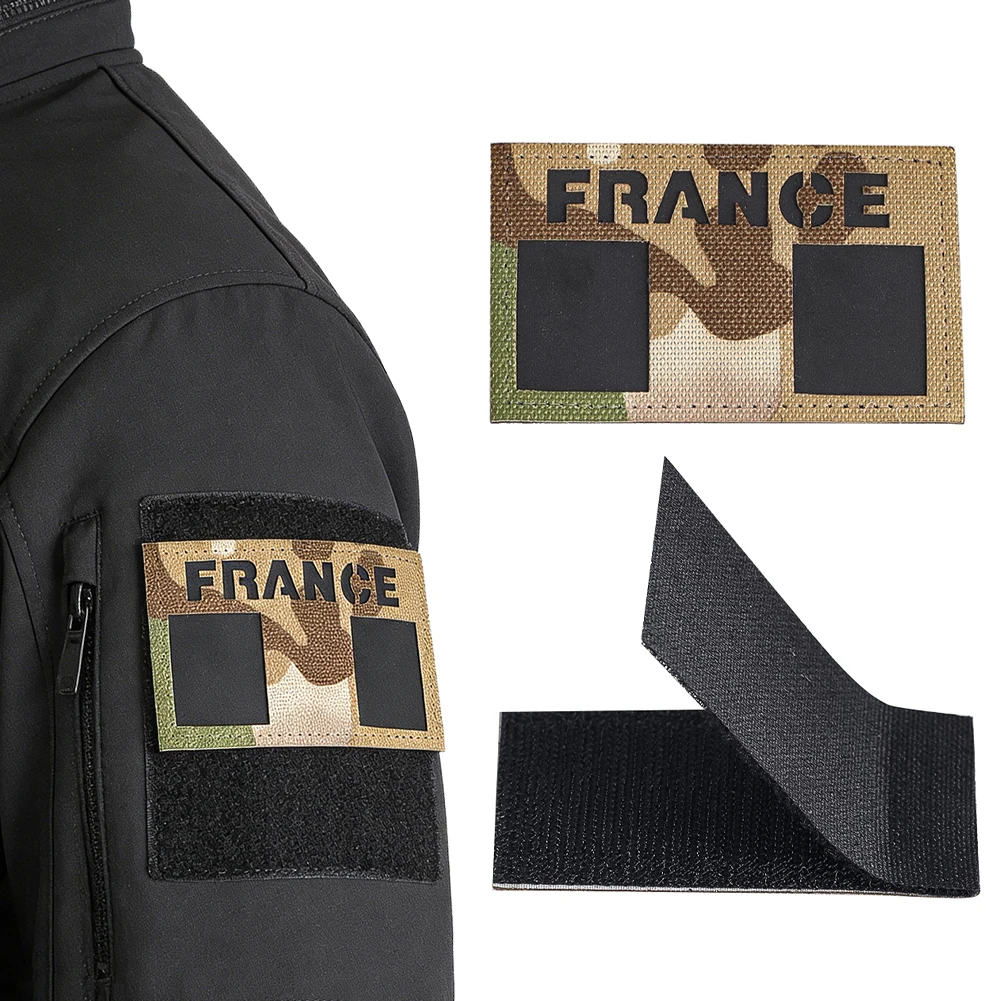Französischer Tarnmuster-Taktik-Patch, Moral-Abzeichen, im Dunkeln leuchtend, für Militärjacke, Hut, Rucksack, Outdoor-Geschenk für Männer und Freunde – Detail 5