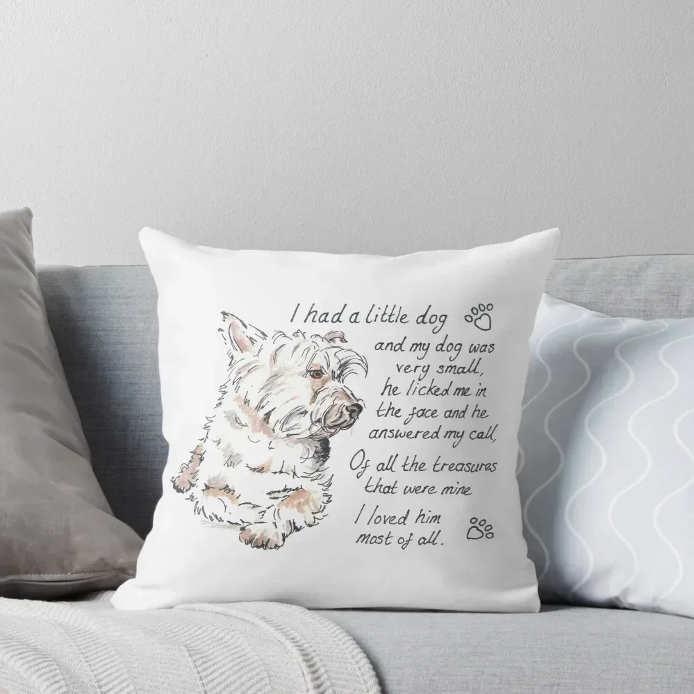 

I had a little...West Highland Terrier Throw Pillow Pillows Aesthetic Luxury Room Decorative Cushions Pillow Decor pillow