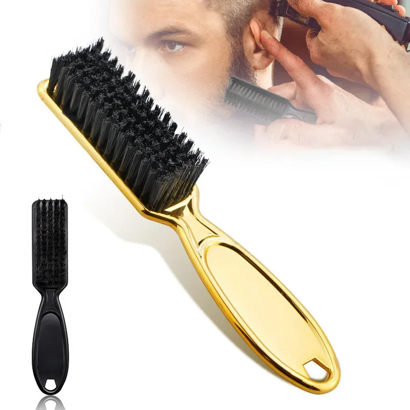 1Pcs Barber Neck Duster Brush Sets Plastic Handle Hairdressing Soft Hair Cleaning Brush Head Shape Carving Cleaning Brush