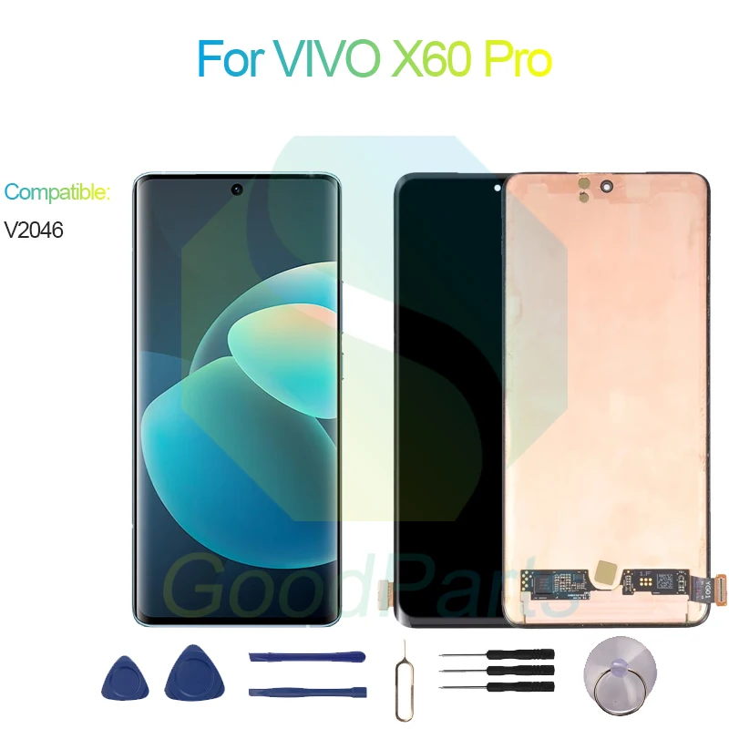 

For VIVO X60 Pro Screen Display Replacement 2376*1080 V2046 For VIVO X60 Pro LCD Touch Digitizer