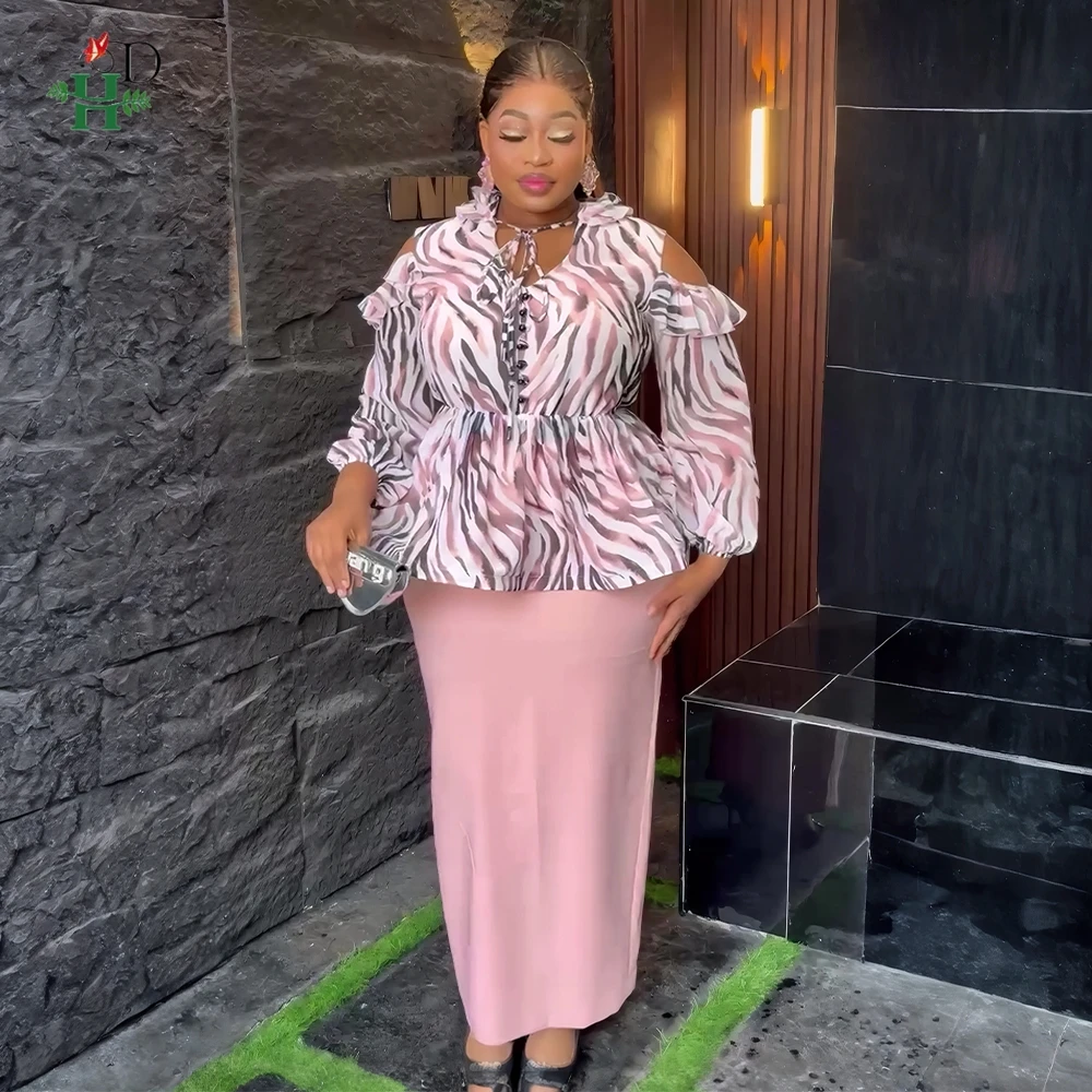

H&D 2025 New Elegant African Clothes For Women Maxi Dress Fashion Wedding Party Robe Daily Ankara Dress Plus Size Turkey Outfits