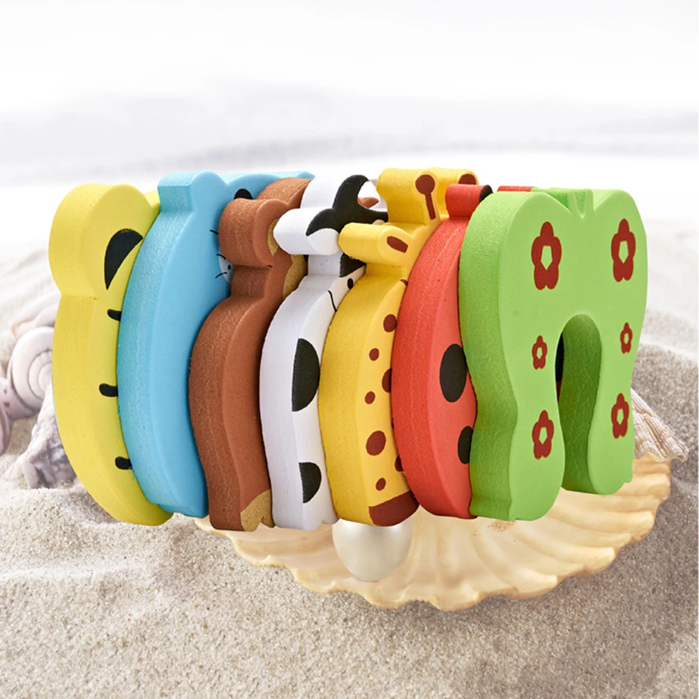 

5 Pcs Cartoon Door Stopper Kids Safety Foam Finger Pinch Guard Cushion Prevent Slam Shockproof Frame Protector Easy Install