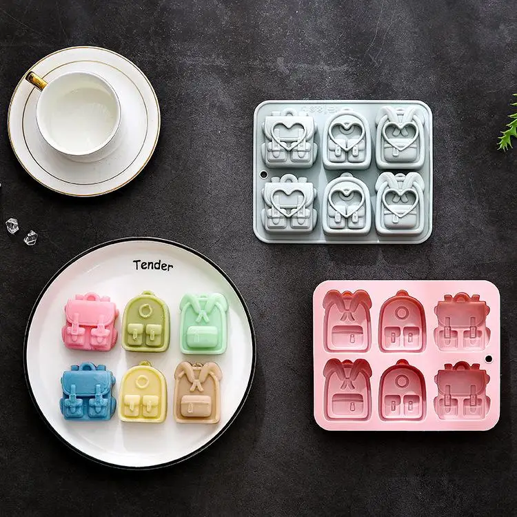 3D Silicone Molds Candy Mold Backpack Chocolate Mold Ice Cube Tray for DIY Cake Decorating Tool Baking Tools Accessories