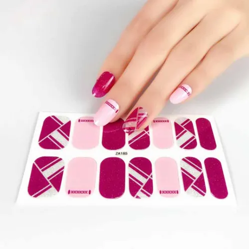 Pegatinas para manicura de uñas, envolturas para uñas postizas desmontables, puntas de decoración artística para uñas, calcomanías de esmalte de uñas usables, parche para uñas postizas