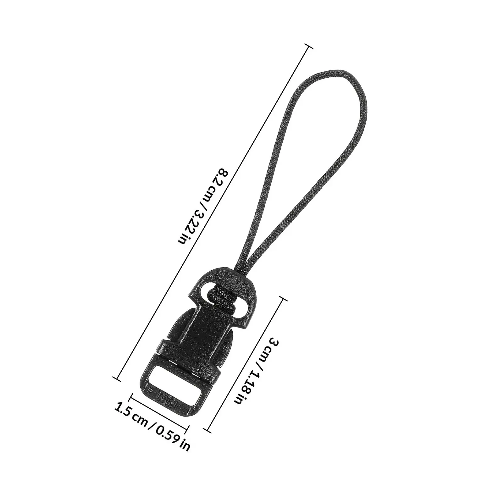 10Pcs Camera Strap Connector Qd Loop Buckle Set Nylon 1.3mm Loop for Eyelet Belt Mini Qd System Clip