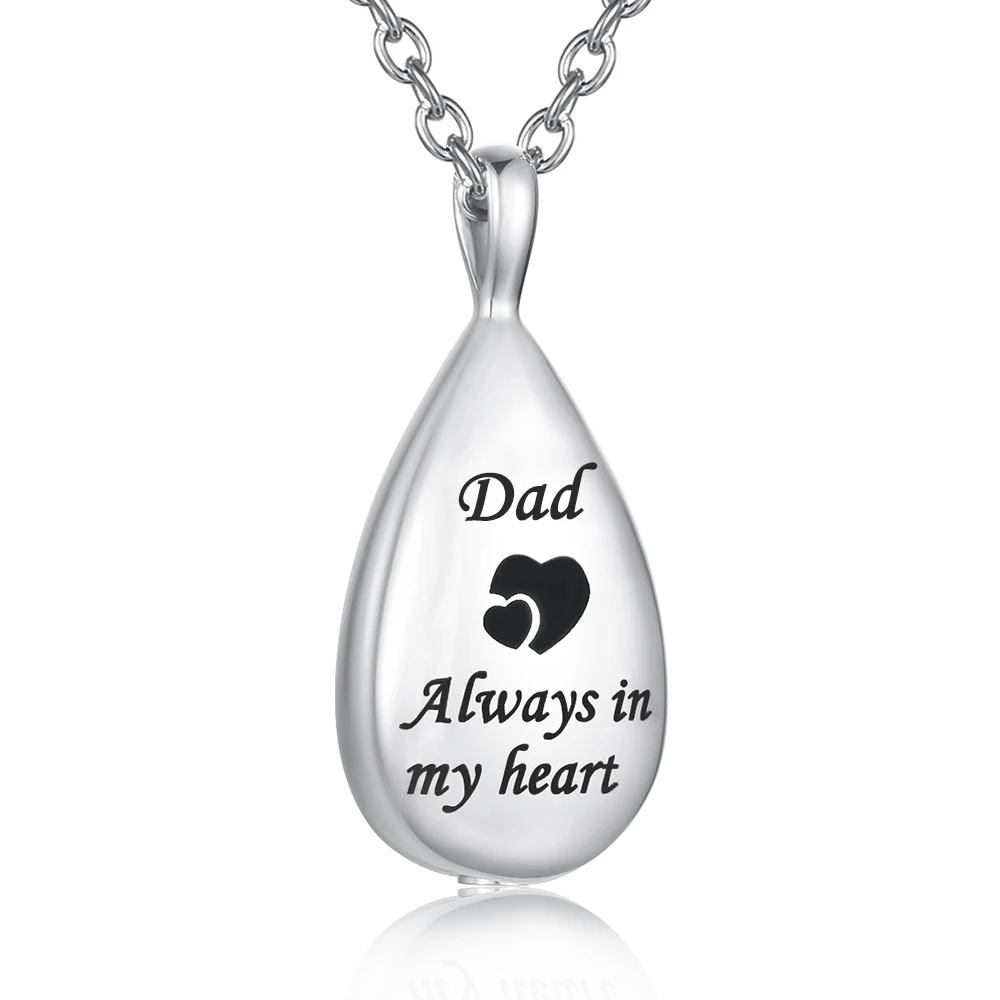 Cremation Jewelry for Ashes for Human Keepsake Stainless Steel Memorial Pendant Cremation Urn Necklace for Human Ashes