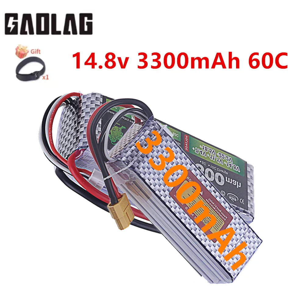 4s 3300mAh 14.8V 60C Lipo Battery For FPV Quadcopter Drone Airplane RC Car Truck Boat