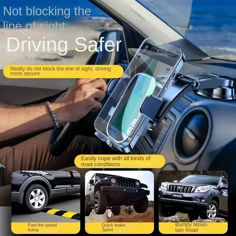 Suction Cup Phone Pad Universal Holder Car Mount Cellphone Stand 360-Degree Rotation Dashboard Mobile Phone Bracket Support