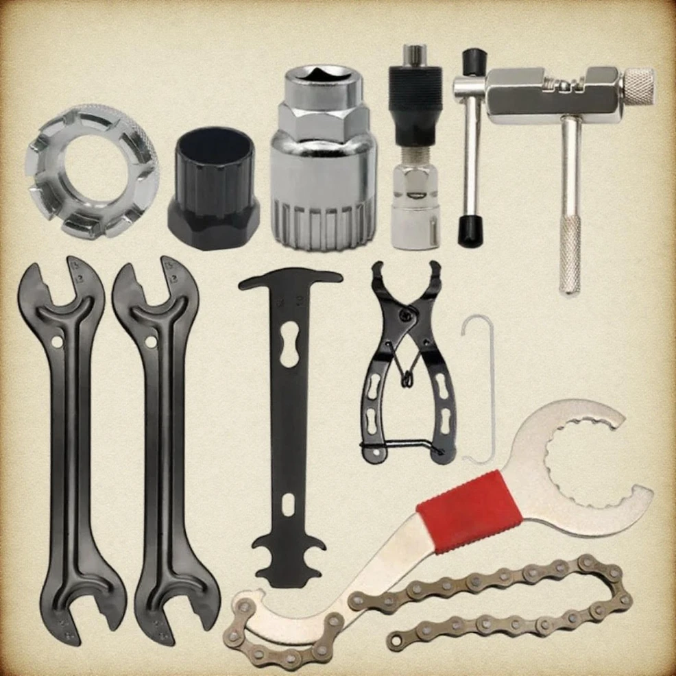 

Bicycle Repair Tool Sets Chain Breaker Crank Puller MTB Bike Chain Measuring Ruler Flywheel Removal Outdoor Cycling Repair Tools