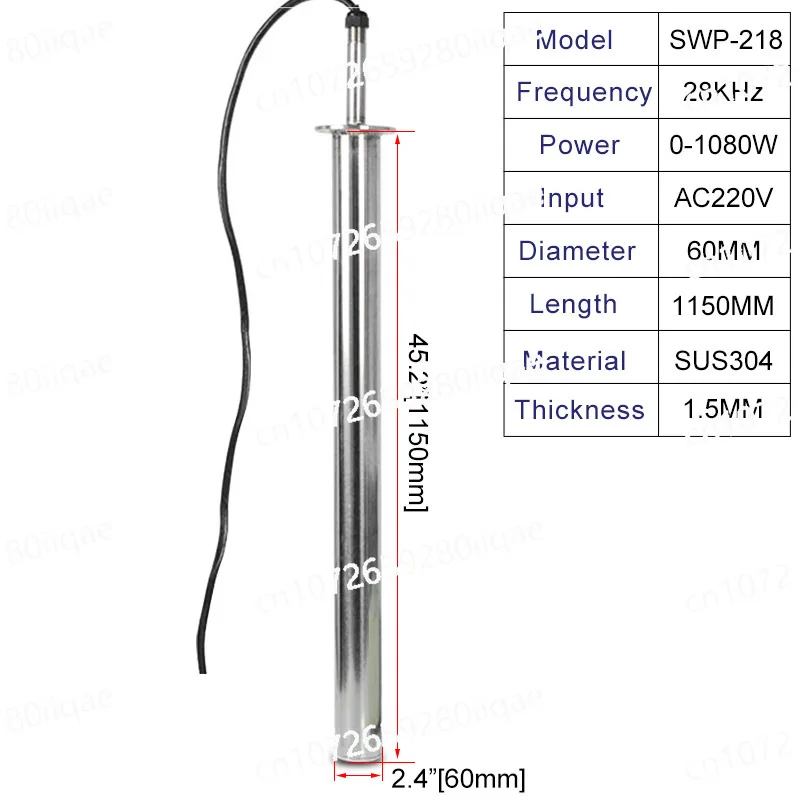 

28KHz Lab Ultrasonic Transducer Rod Vibrating Probe Plant Drug Herbal Extractor Graphene Dispersion Nano Particle Disperser