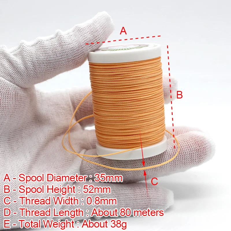 0.8 1.0mm Flat Waxed Thread Roll for Knitting Leather Craft Sew Stitch Cord Stitching Factory or DIY Bookbinding Shoe Repairing