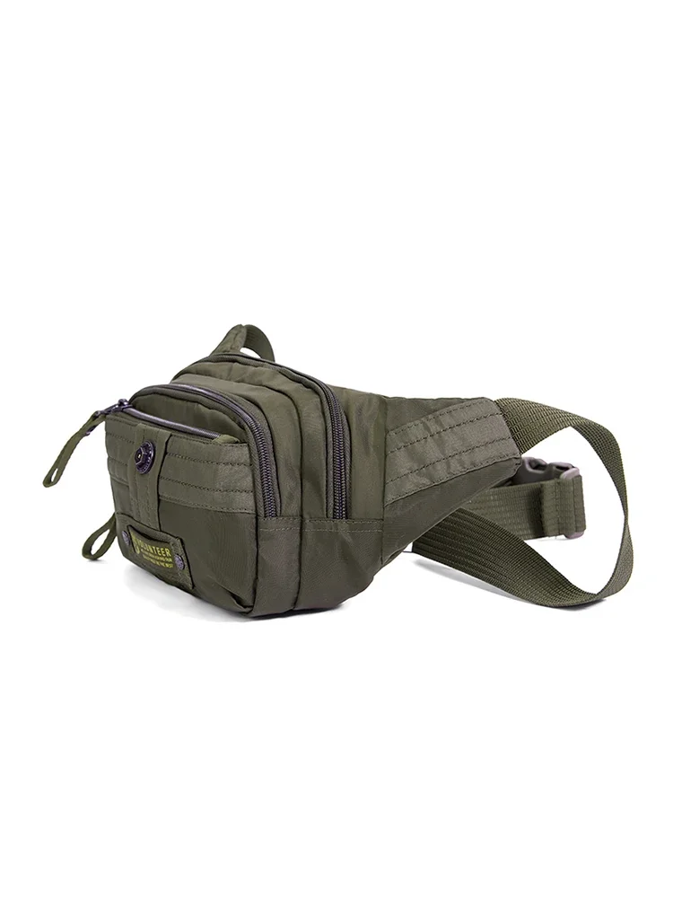 Bolsas de cintura monocromáticas leves e multibolso para homens, pano Oxford impermeável, bolsas crossbody, nova moda, 1740-06, 2023