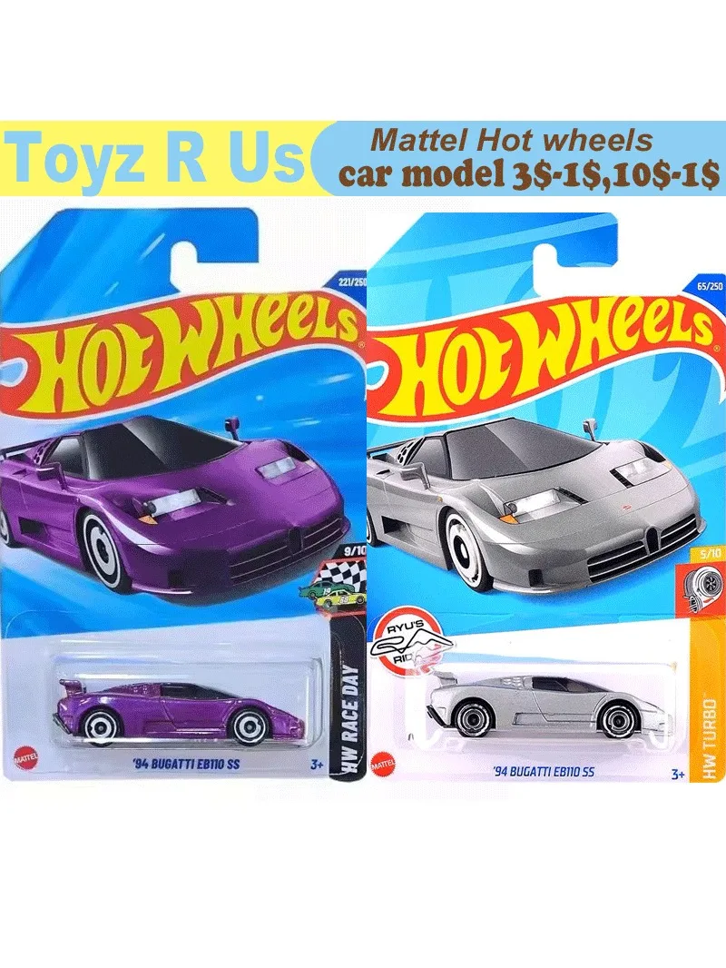 Hot Wheels – voiture originale 94 Bugatti EB110 SS, jouet pour garçon, véhicules Chiron Bolide moulés sous pression, modèle en alliage, Collection, cadeau d'anniversaire, 1/64
