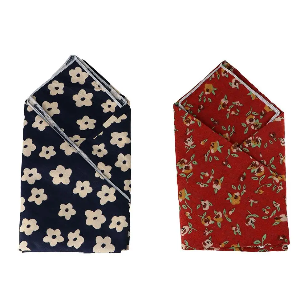 Neckerchief Tie Flower Collocation Clothing Accessories Korean Style Scarves Printed Scarf Small Square Scarf Silk Scarf