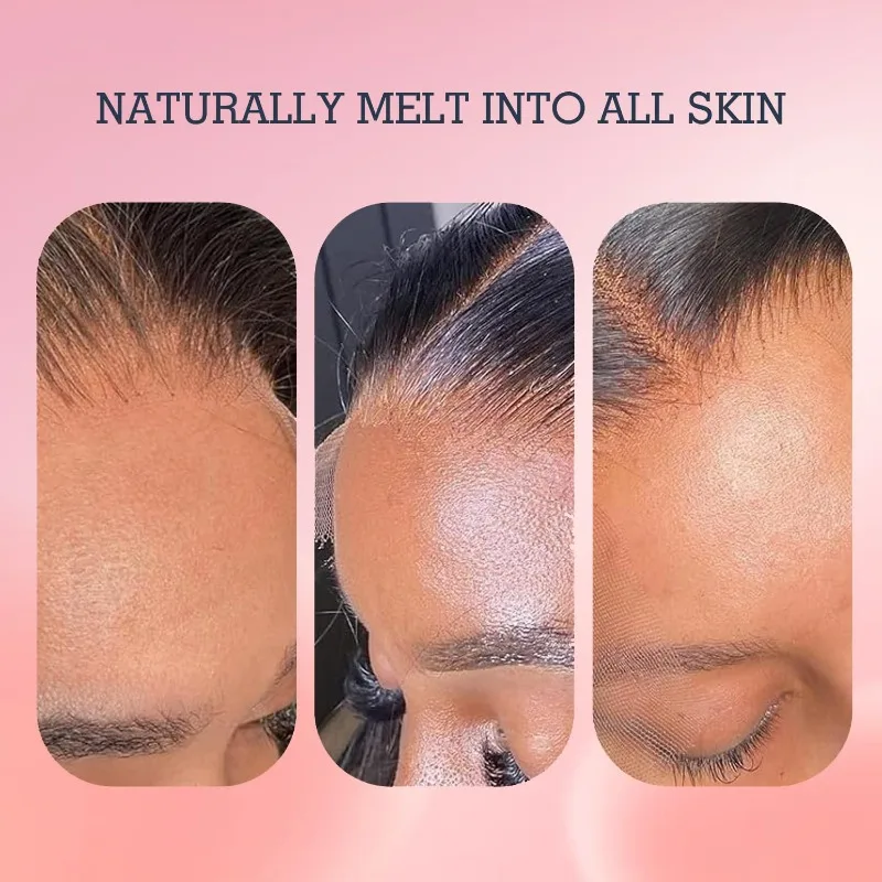 14A Натуральный цвет, прямые 2x6, кружевная застежка, отбеленные узлы, бразильские девственные человеческие волосы Remy, предварительно выщипанные с детскими волосами 8-22 дюйма