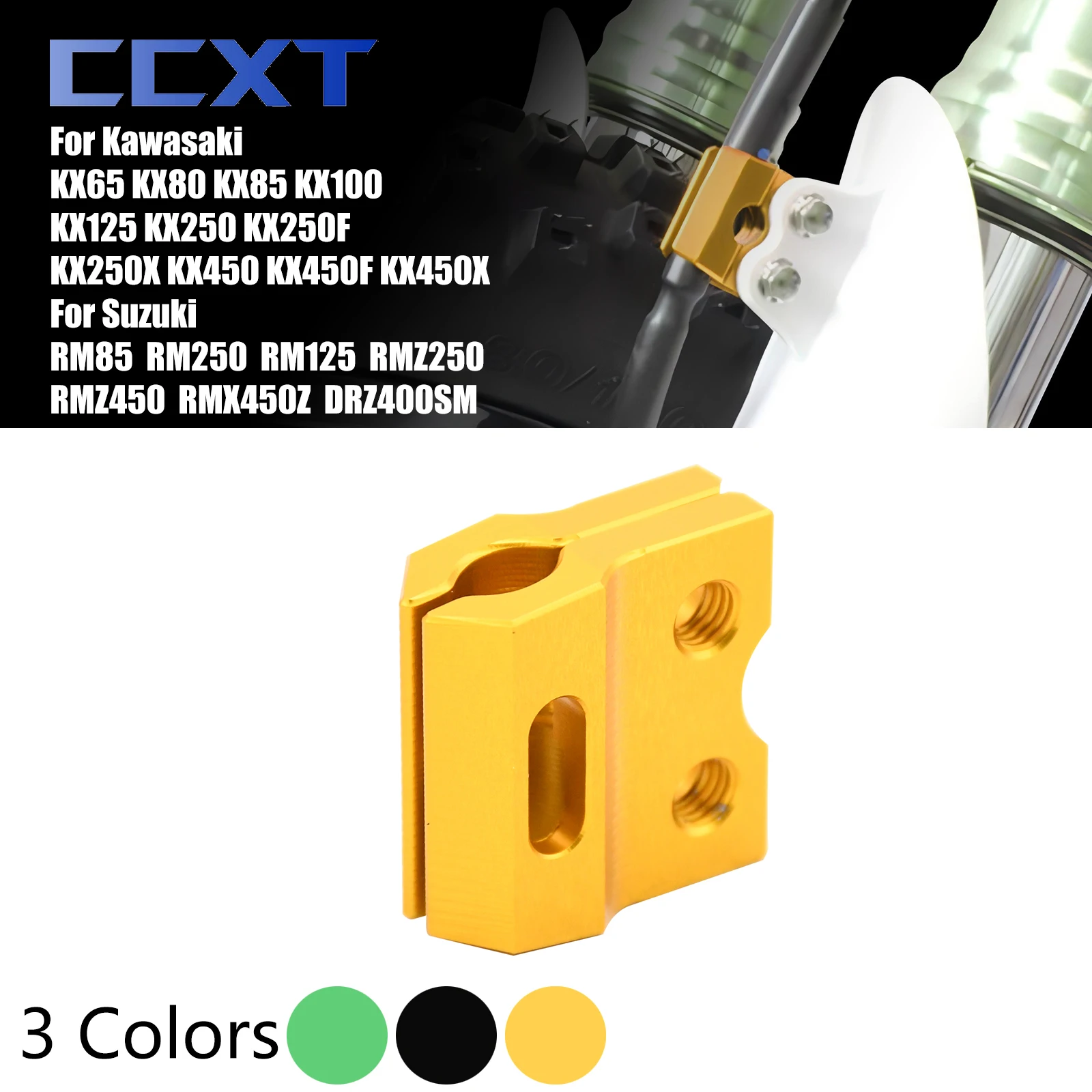 

CNC Front Brake Line Holder Hose Clamp For Suzuki RM85 RMZ450 RM250 RM125 RMZ250 Front Brake Cable Clamp For Kawasaki KX250F