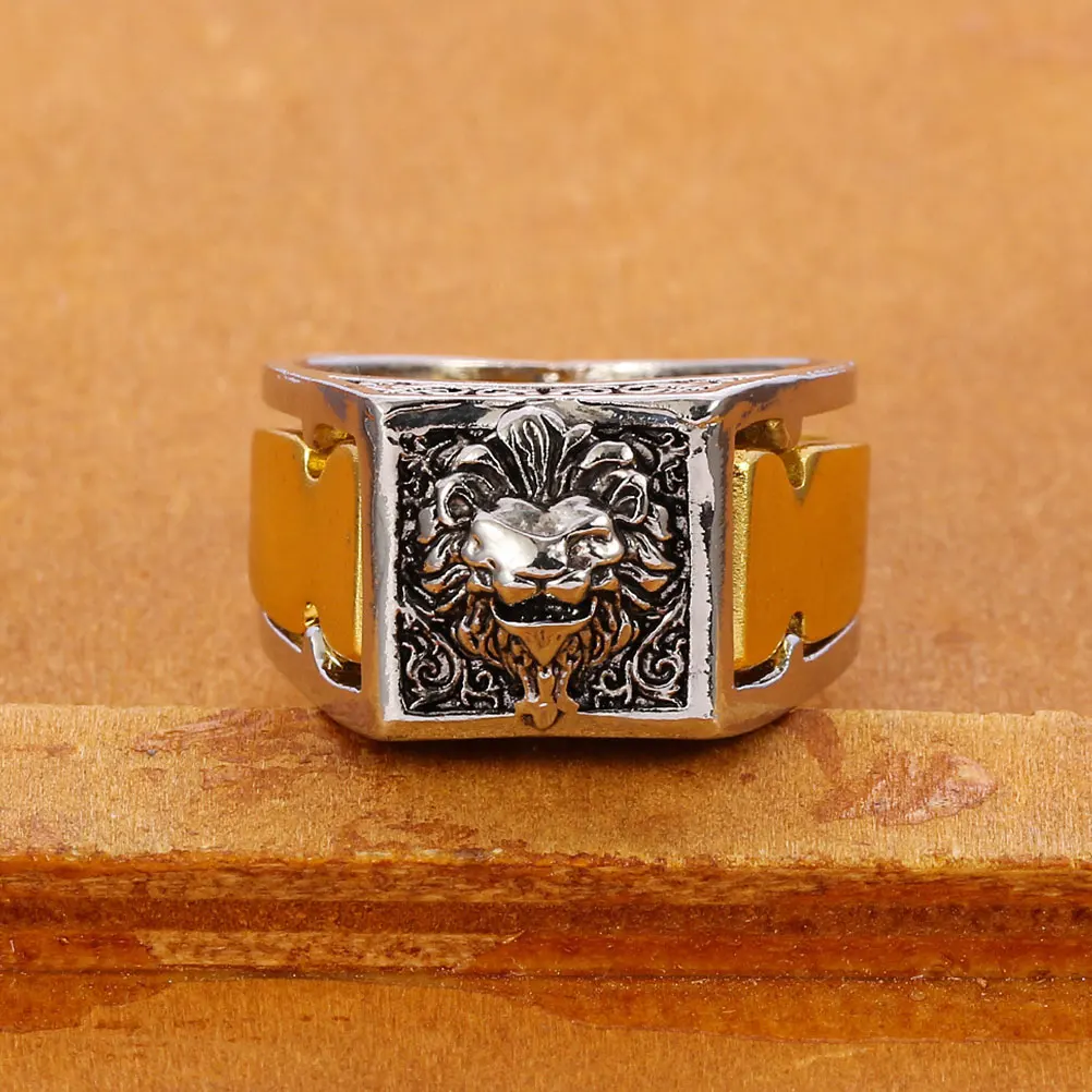 

Alloy Lion Ring Secret Compartment Corrosion Resistant Retro Gothic Costume Party Accessories Cinerary Casket Memorial