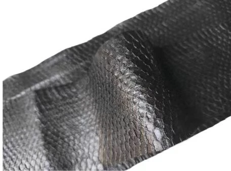 

(Samll Size )Black Leather 100% Natural Snake Skin Leather for Purse Bag Belt Making