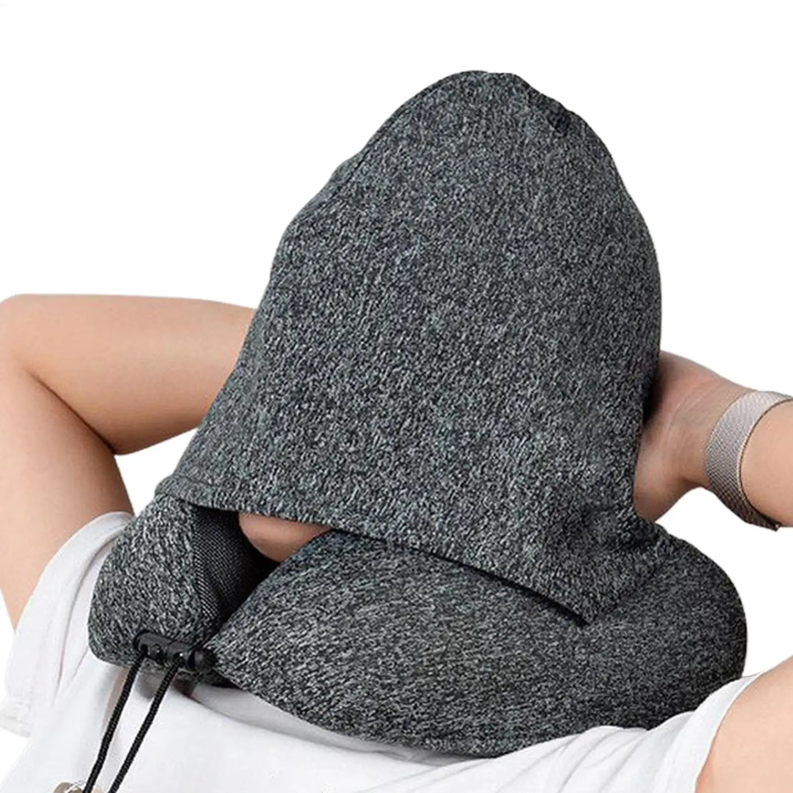 

Дорожная подушка с капюшоном, моющаяся, с капюшоном, из пены с эффектом памяти, подушка для сна, шеи для путешествий в автомобиле, поездки в аэропорту, пикника, офиса