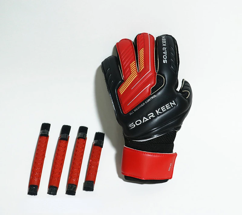 Professional Goalkeeper Gloves Football Goalkeeper Gloves  4mm Latex Thickened Anti Slip Finger Guard Detachable