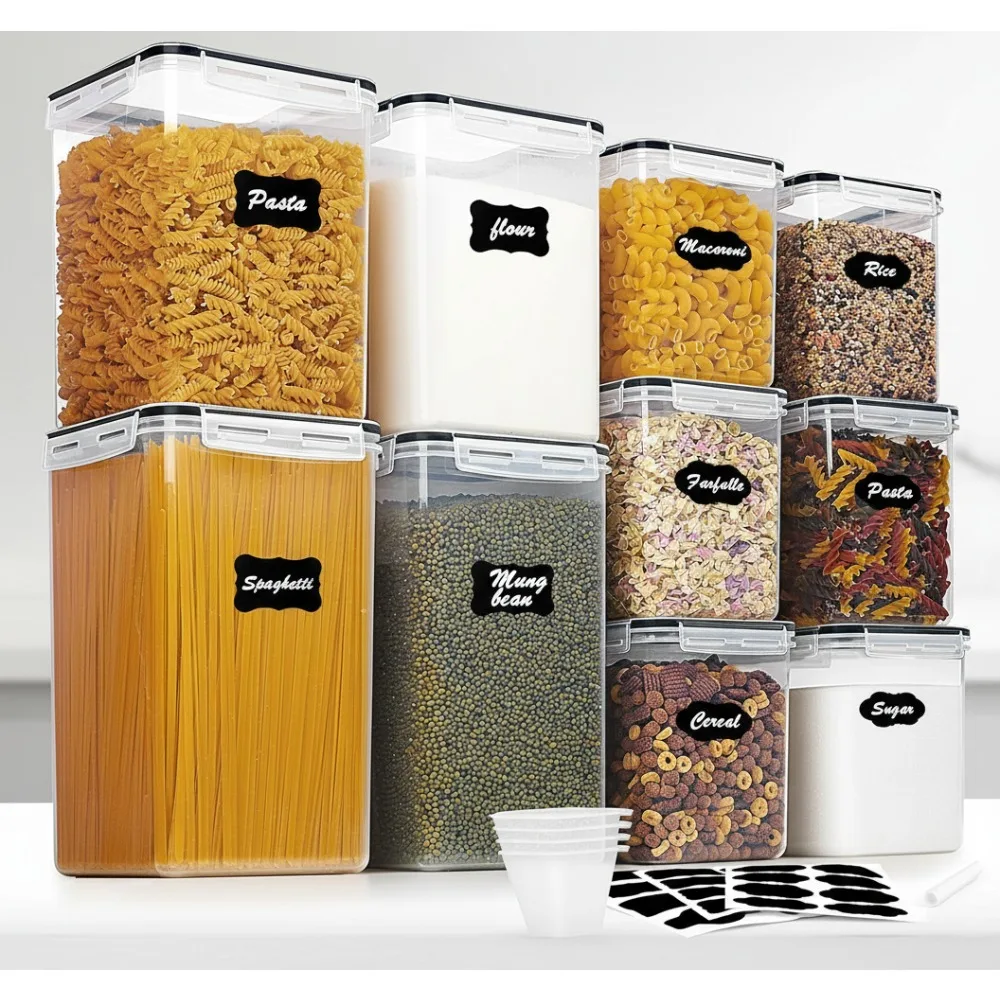 

10 PCS Large Airtight Food Storage Containers, BPA Free Kitchen Pantry Organization Canisters with Lids