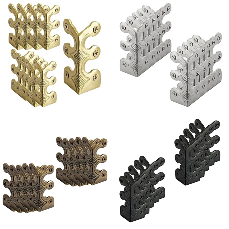 WISH 10PC Skiffers Baseboard Corner Protectors,Solid Brass Skirting Board Protectors,Baseboard Corner Protectors