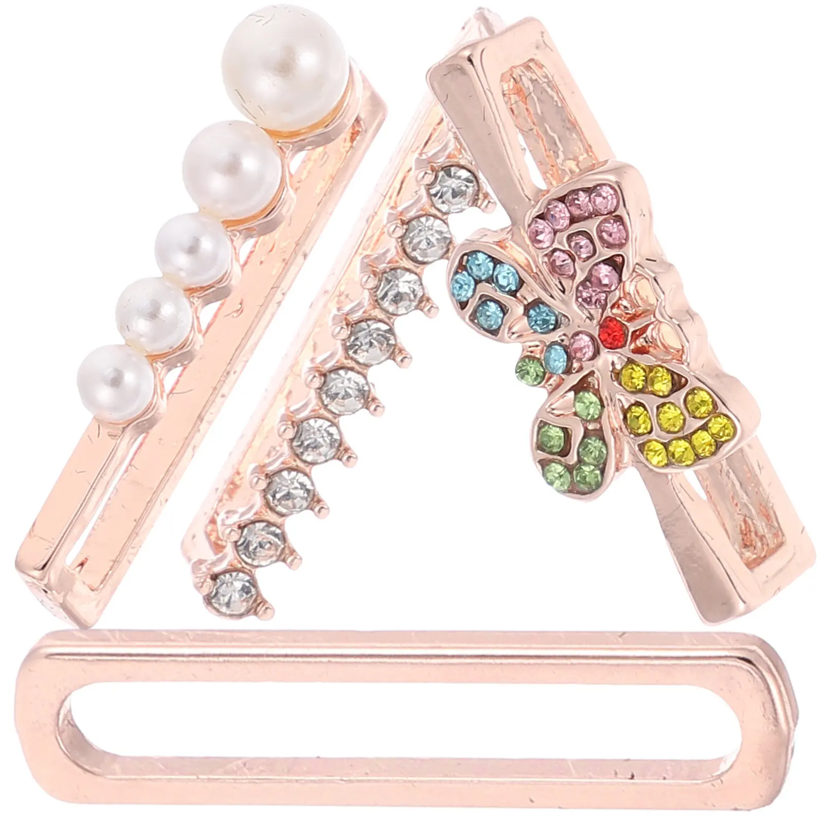 

4Pcs Sturdy Metal Watchband Decorative Charm Ring for Silicone Watch Strap Bling Fashion Accessory Easy Mix Match Ornament