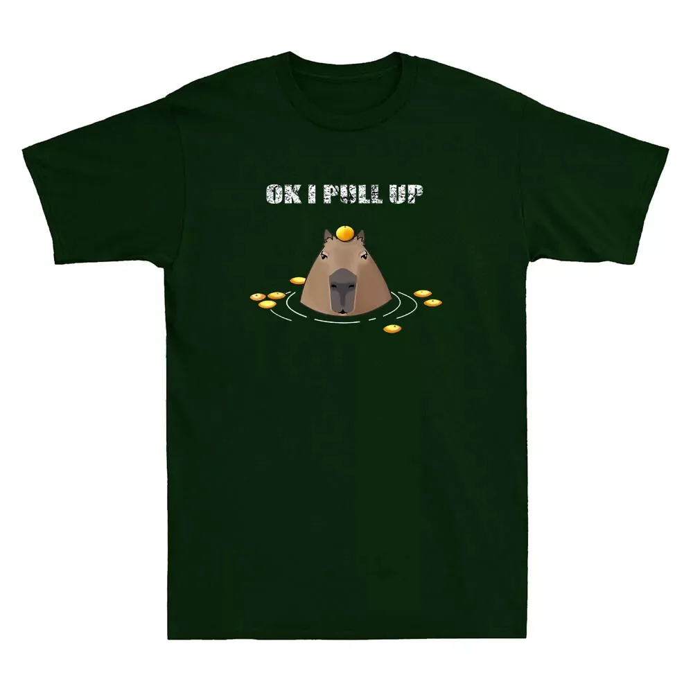 

Ok I Pull Up Capybara Funny Capybara Animal Lover Vintage Unisex T-shirt S-5XL