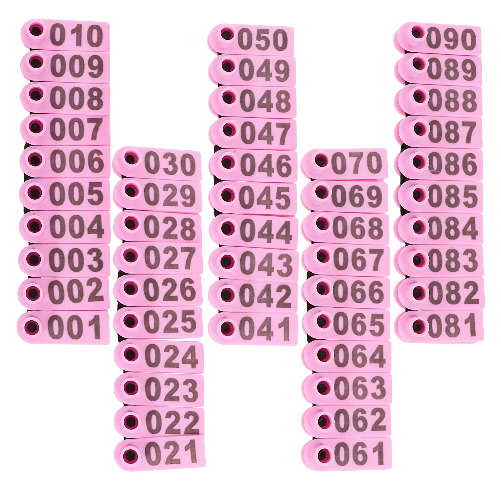 100 قطعة علامات أذن الأغنام البقرة تحديد الماشية المرقمة للماشية الماعز الخنازير مزرعة استخدام أداة وضع علامات الحيوانات المتينة واضحة