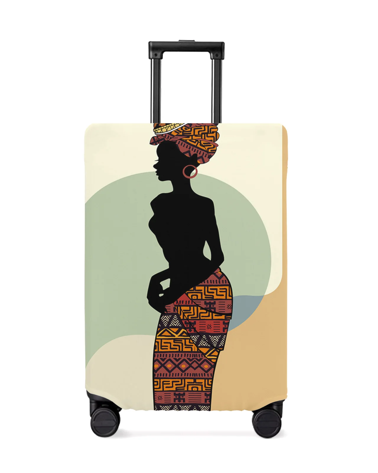 African Woman Geometry Travel Luggage Protective Cover for Travel Accessories Suitcase Elastic Dust Case Protect Sleeve