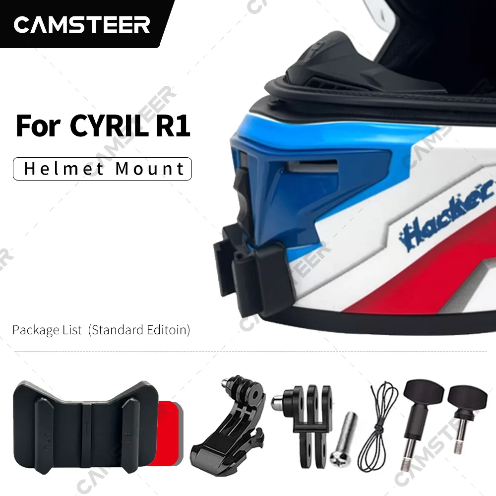 CYRIL R1 Customized Helmet Chin Mount for GoPro12 11 10 9 DJI Action3/4 Insta360 Ace pro X4 X3 Action Camera Accessories