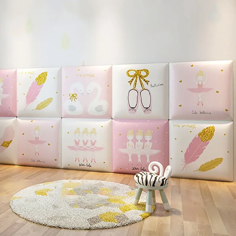 Cartoon Pink Bed Headboard Baby Girl Bedroom Decor Wall Panels Head Board Cabecero Cama Tete De Lit  Bed Head