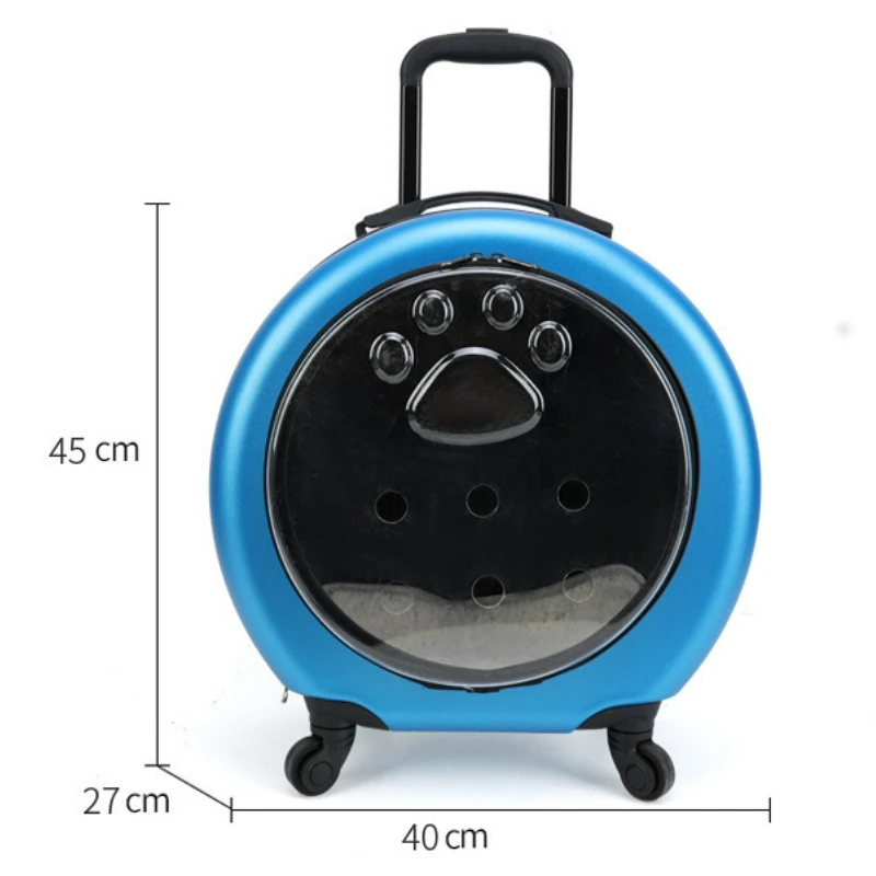 Pet Trolley Travel Bag Cat Carrier Bag Breathable Pet Backpack Portable Cat Bag Carrying For Dogs Large Space Cat Backpack