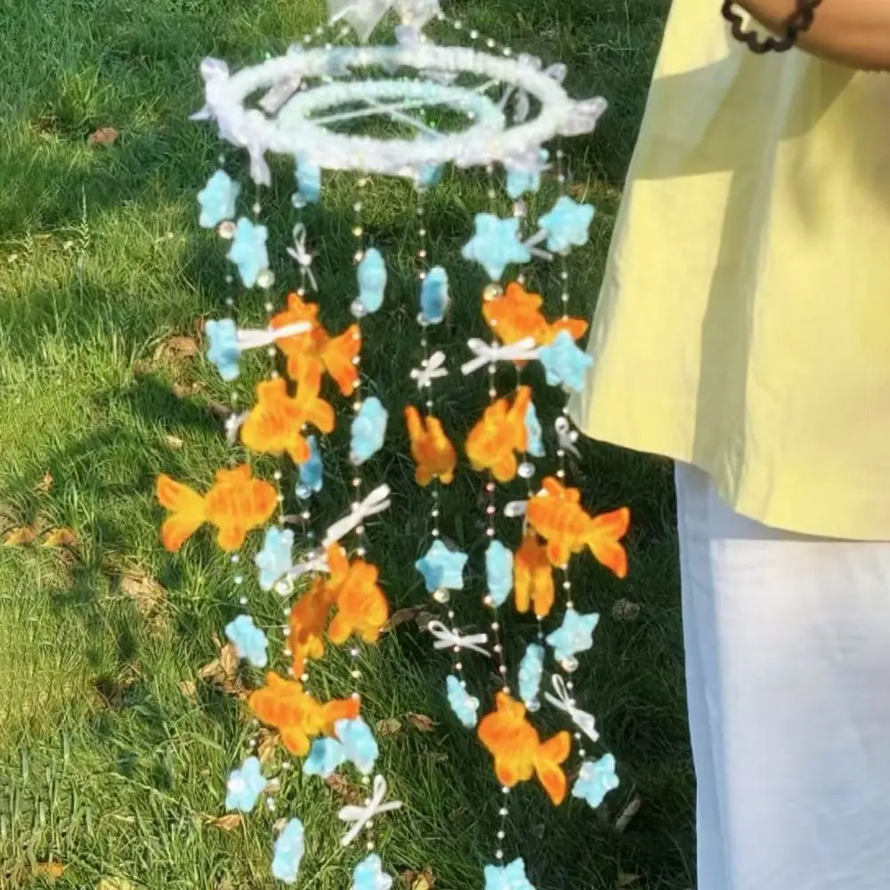 Fashion Koi Butterfly Wind Chimes Material Kit Handmade DIY Home Decor Accessories Wind Bell Hanging Ornaments Bedroom