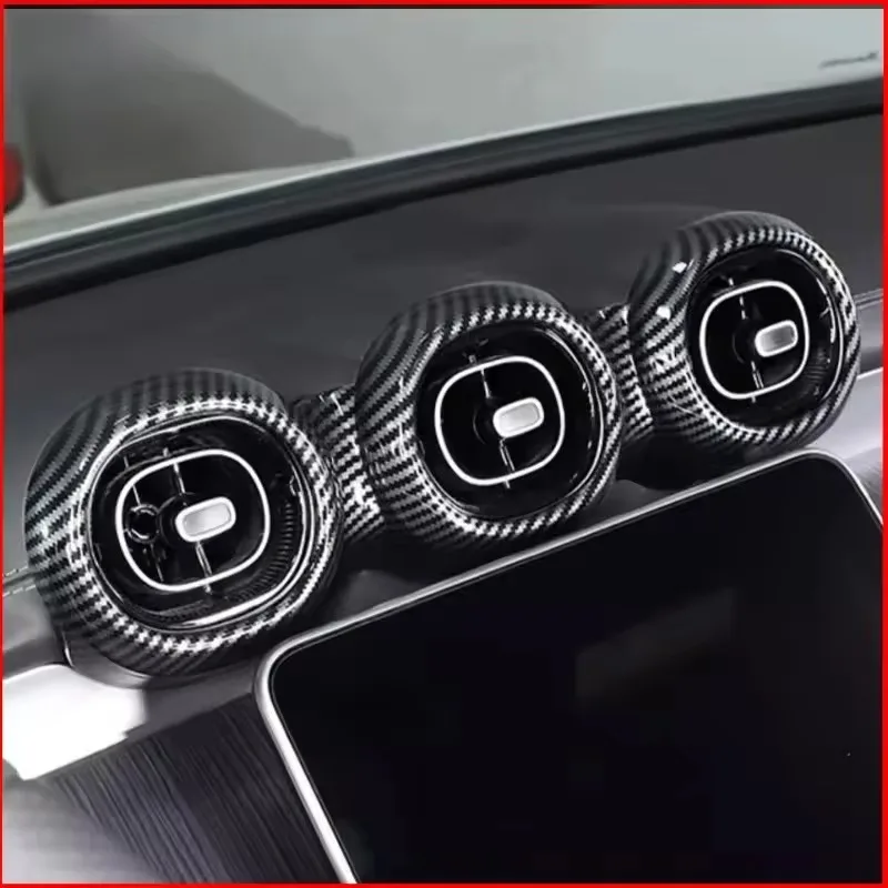 

Carbon Fiber Center Console Air Vent Cover Trim Interior Modification Accessories For Mercedes Benz C Class W206