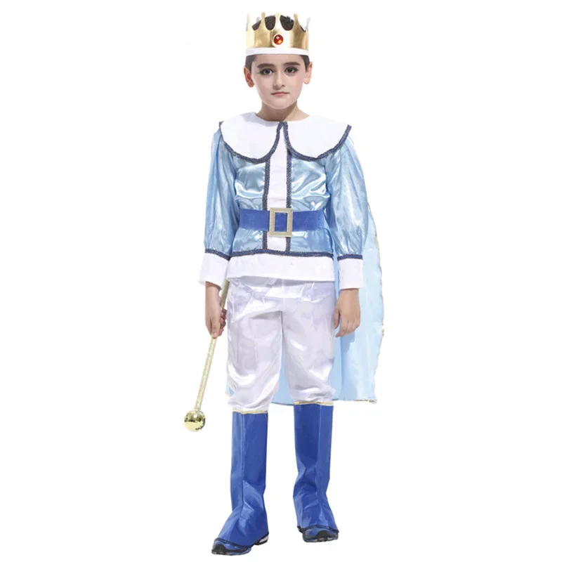 Halloween Purim Carnival The King Prince Costume for Boy Boys Kids Children Fantasia Infantil Cosplay Clothing Set