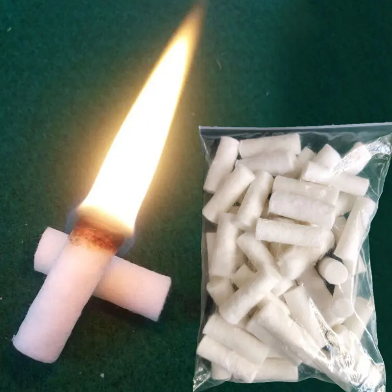 30/60 יחידות כלי חירום לשרידה חמים עצמאיים סטארטר קמפירים מיני מקלות כותנה ווקס כלי חוץ טיולים קמפינג ברביקיו