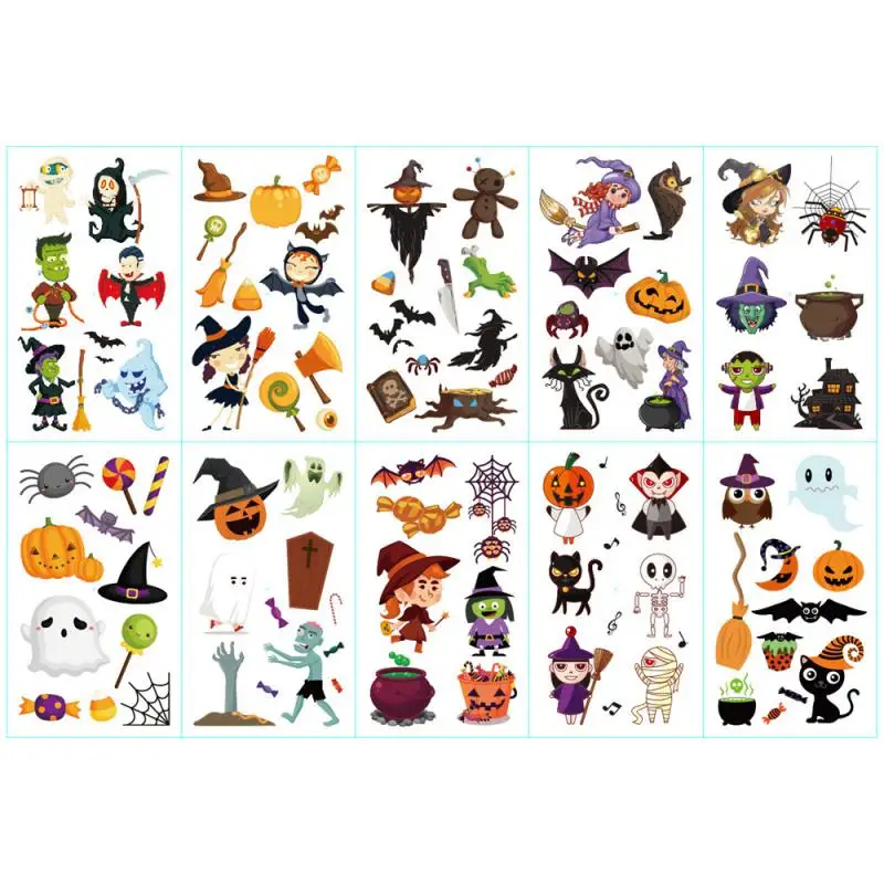 Хэллоуин наклейка татуировка ужас кровавая рана зомби шрам водостойкие временные татуировки событие вечерние боди-арт макияж для детей и взрослых