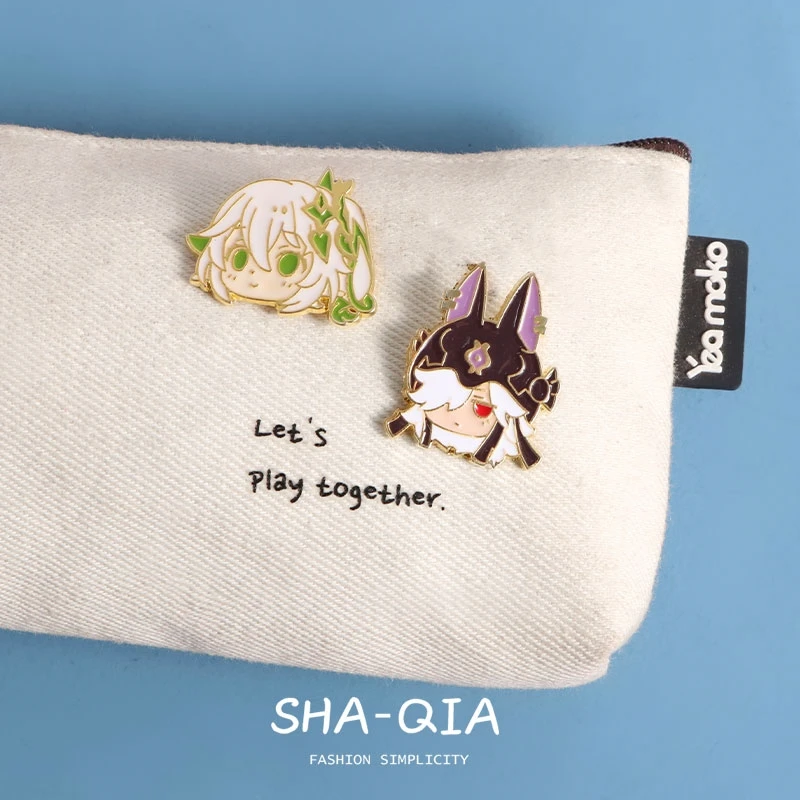 Genshin Impact ambitus Hu Tao Yae Miko Cyno Balladeer Tighnari Nahida colleagues brooch cartoon 3cm metal badge High Quality