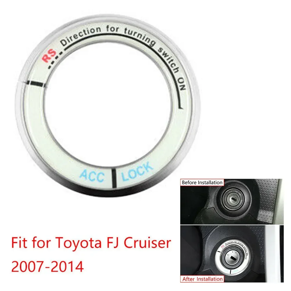 Stylish Silver Aluminum Ignition Switch Start Button Frame For Toyota FJ Cruiser 072014 Upgrade Your Car\'s Look