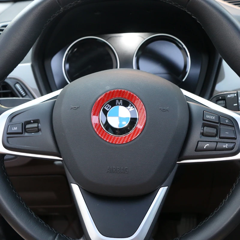تصفيف السيارة الديكور حلقة عجلة القيادة دائرة ملصق ل M3 M5 E36 E46 E60 E90 E92 BMW X1 F48 X3 X5 X6