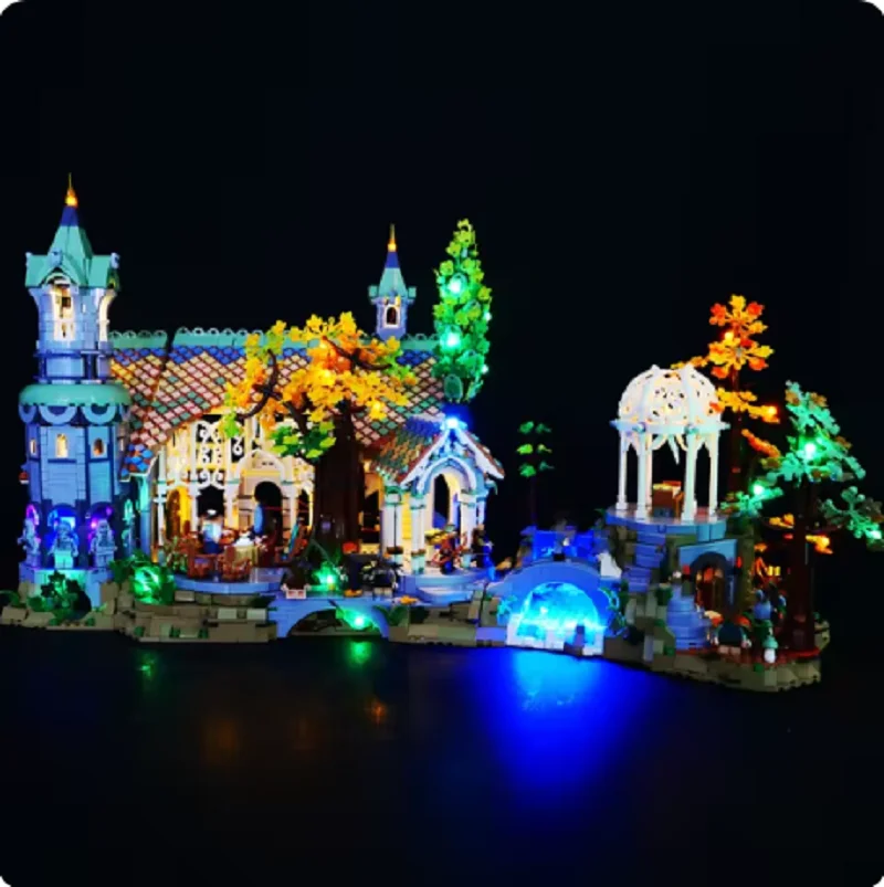 6167Pcs Creative Expert Icons Movie Lorded of Rings Rivendell Castle Model Building Blocks Brick 10316 Street View Toys