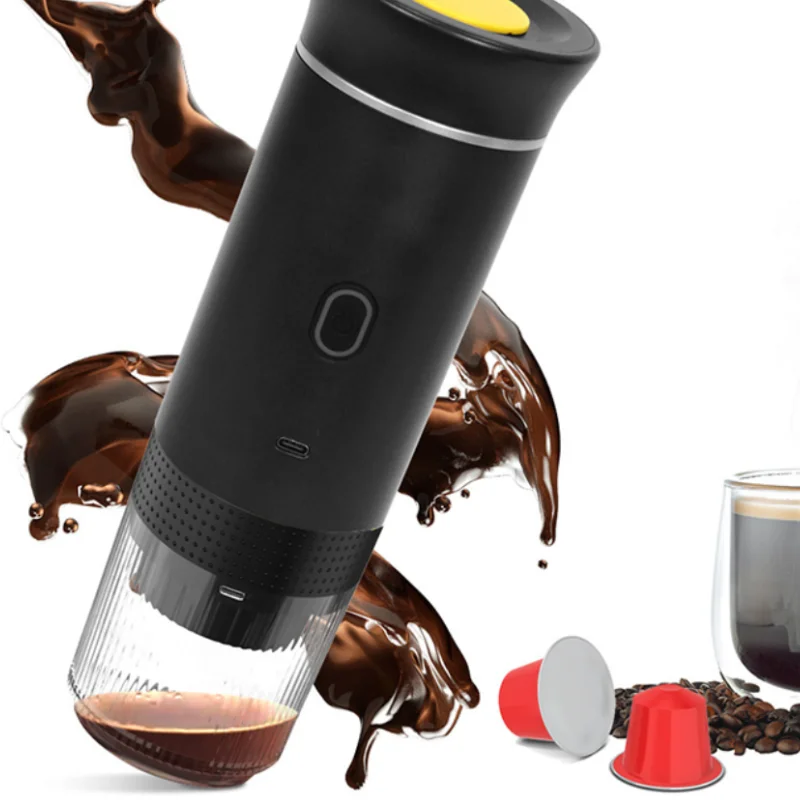 

Портативная 3-в-1 беспроводная электрическая капсульная порошковая кофеварка для путешествий, кофемашина для эспрессо для автомобиля, дома, кемпинга, кофеварка