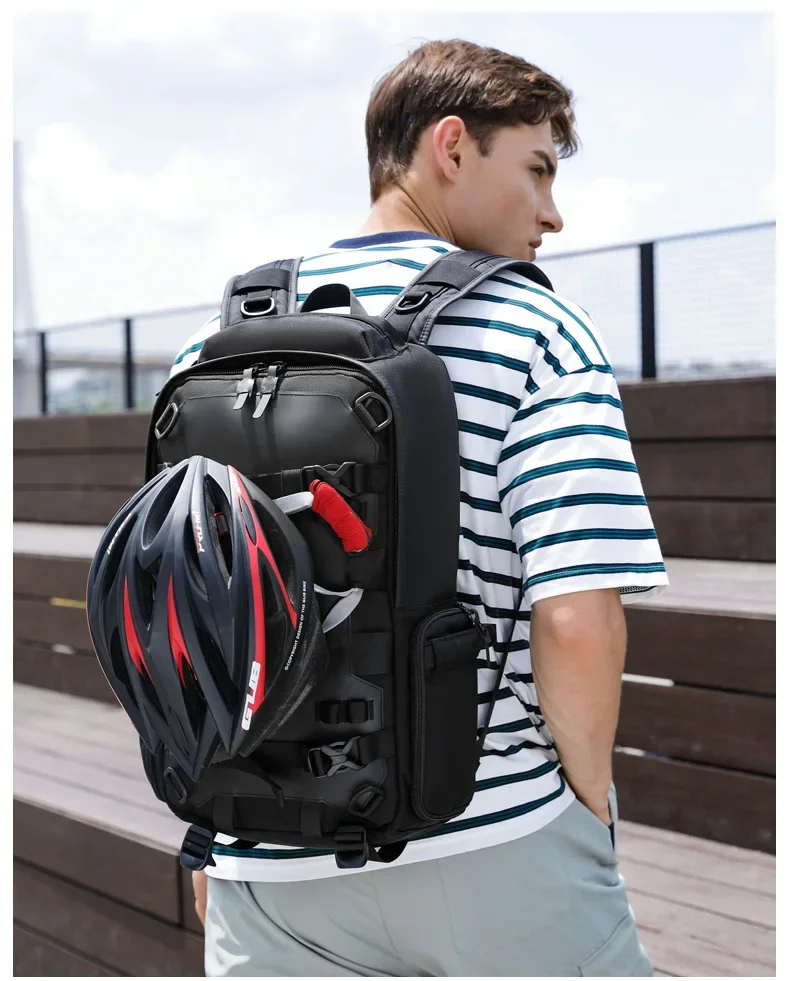 OZUKO 17.3 inch  shoulder Men  Travel Backpack Outdoor Waterproof Rider Cycling Sports Motorcycle Helmet Backpack