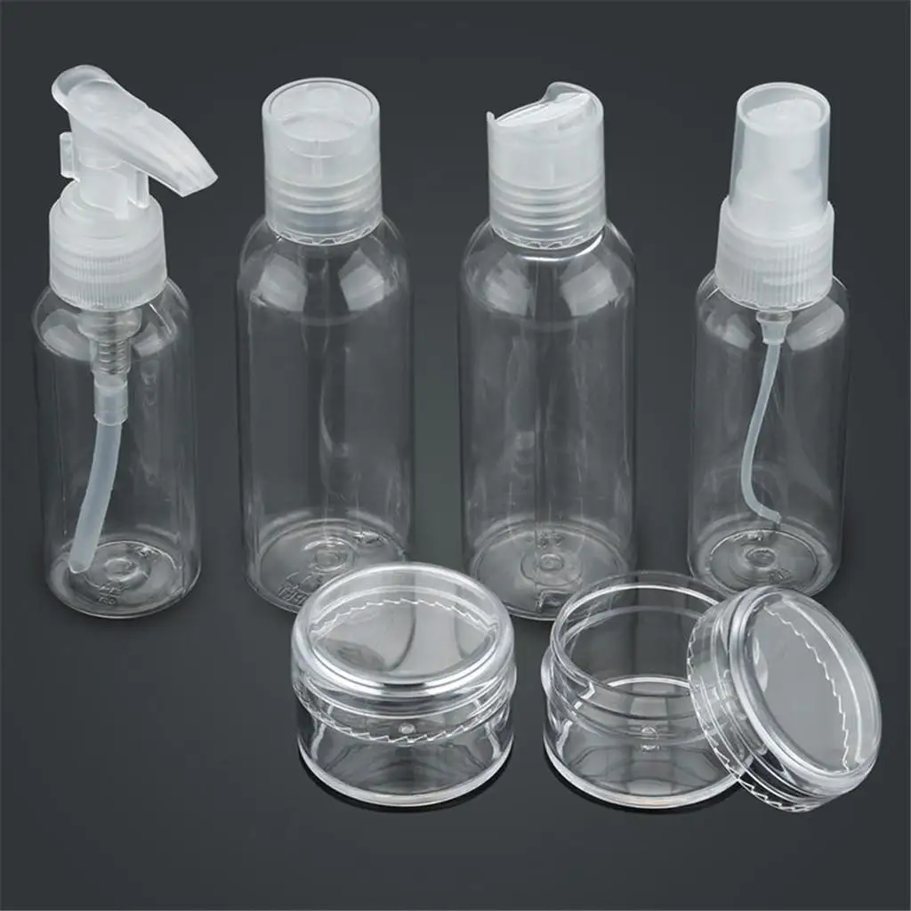 6 Pcs Mini Atomizer Travel Bottle for Perfume Shampoo Cosmetic Lotion Outdoor Accessory